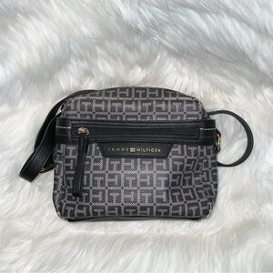 Tommy Hilfiger Grey and Black Camera Crossbody Bag